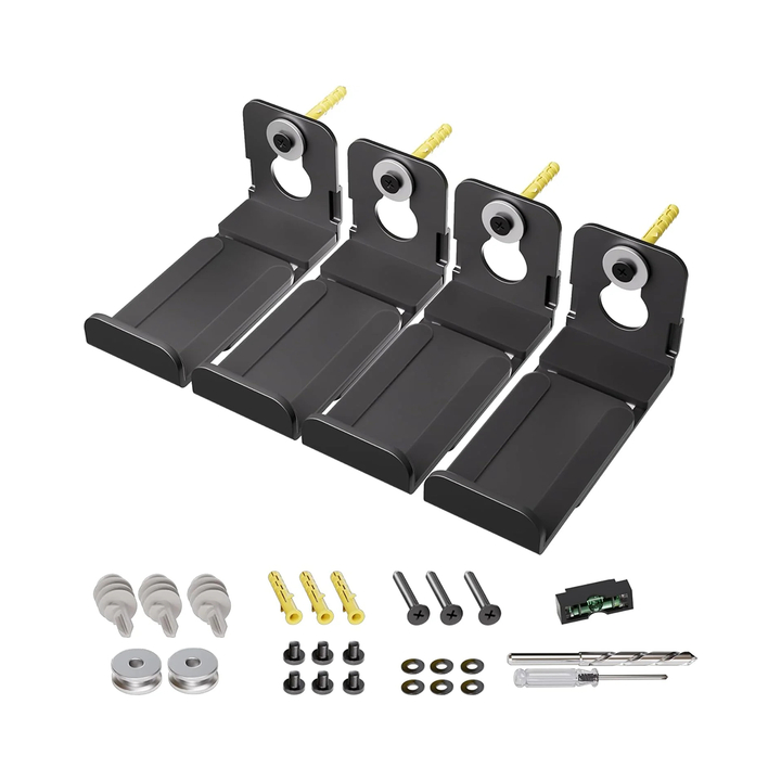 AENTGIU (2 Set) Sound Bar Wall Mount Bracket, Universal Speaker Mounting Shelf Adjustable (3.4-5.8) for Samsung, Vizio, Lg, Sony, JBL, Bose Soundbars with Hardware Kit