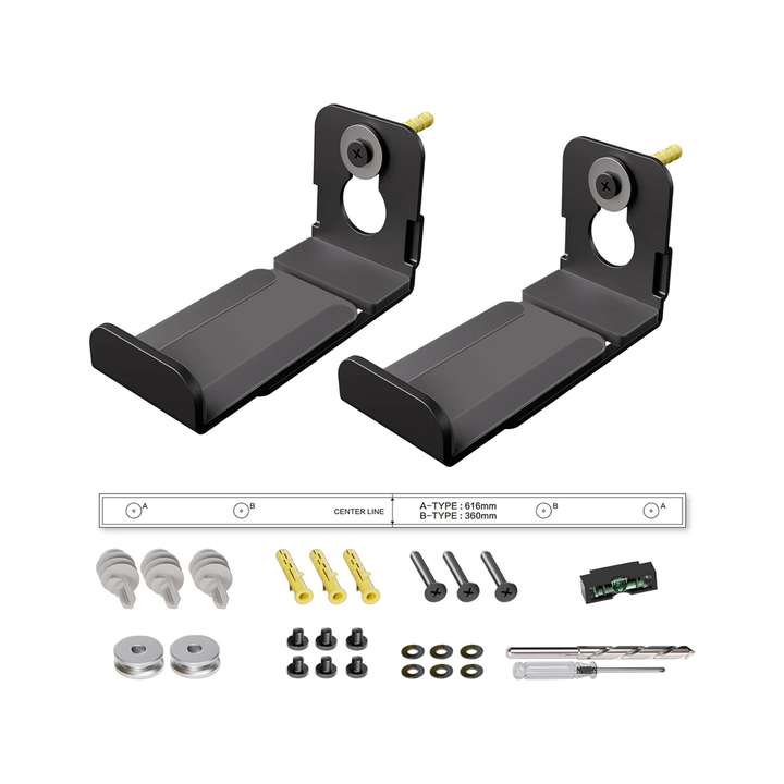 AENTGIU Sound Bar Wall Mount Bracket Universal Speaker Mounting Shelf Adjustable (3.4-5.8) for Samsung, Vizio, Lg, Sony, JBL, Bose Soundbar Mount with Hardware Kit